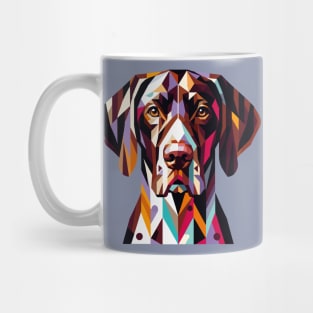 Geometric German Pointer: Dynamic Canine Art Mug